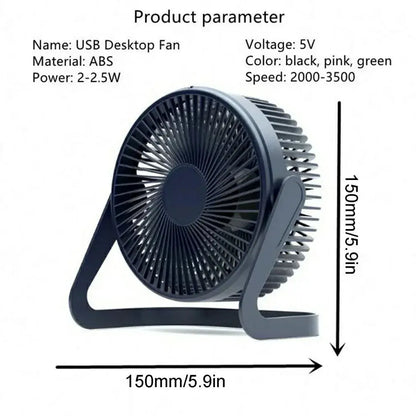 360° Rotating USB Desktop Fan